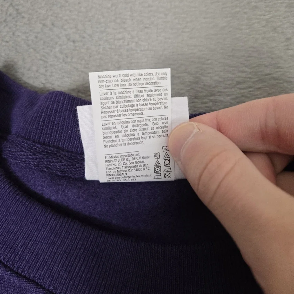 Vintage Champion Reverse Weave Holy Cross College Sweatshirt Adult XL Purple Y2k